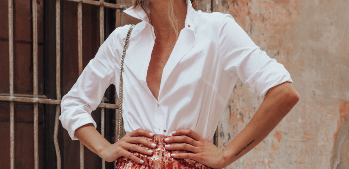 Sequin skirt + shirt